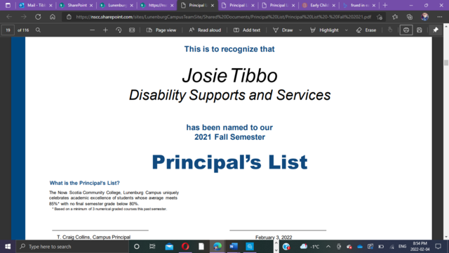 Made The Principals List!