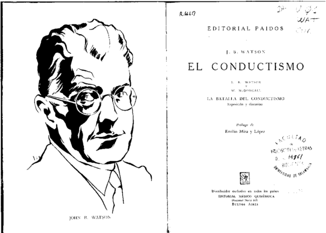 Watson publica: Conducta