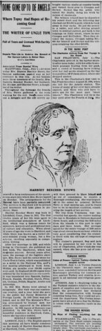 Harriet Beecher Stowe's death