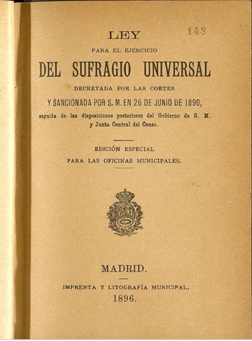 Aprobación de la ley del sufragio universal masculino