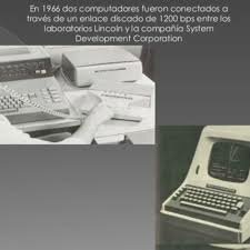 1966 Primera conexión entre dos computaroas