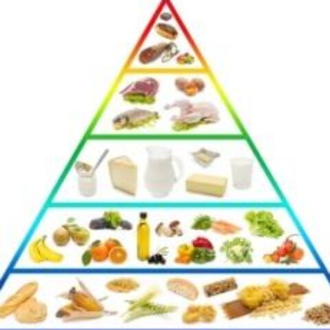 Pirámide alimentaria.