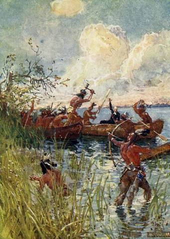 Iroquois attack les huron et les jésuites