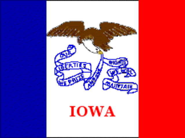 IOWA ADOPTS CURRENT FLAG