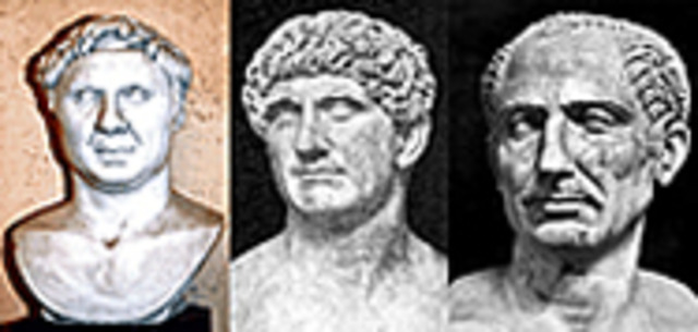 First Triumvirate formed by Pompey 59 BC