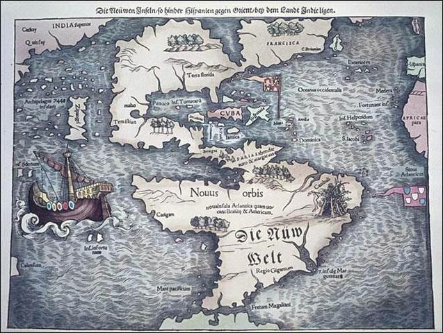 Columbus discovers the American cntinent