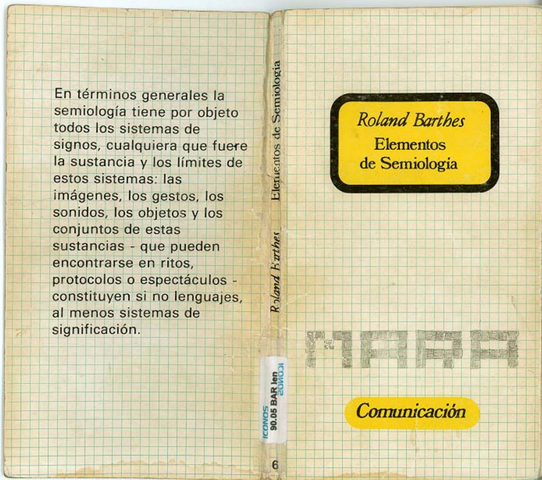 Elementos de semiología (Roland Barthes)