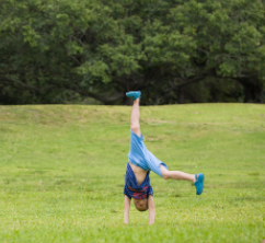 Anthony does a somersault!