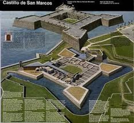 Fort Castillo de San Marcos is built