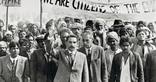 Gandhi Leads a Protest