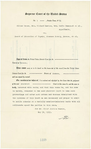 Brown vs. Board of Education