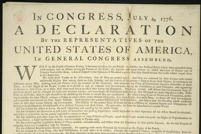 America's declaration to be Settled