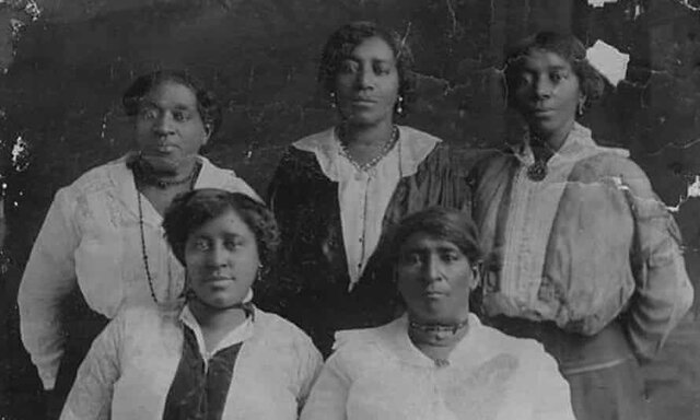 Black women are held in slavory.