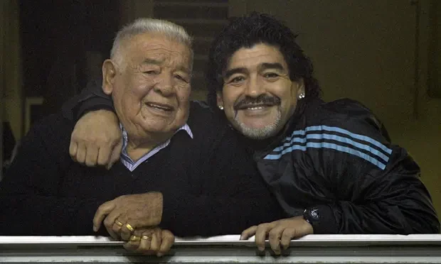 Maradona's mom and dad
