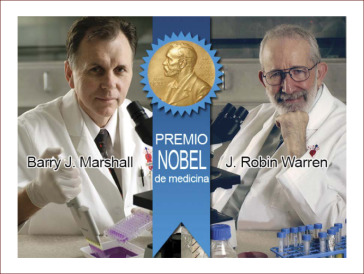 Descubrimiento realizado por Marshall y Warren (Nobel 2005)