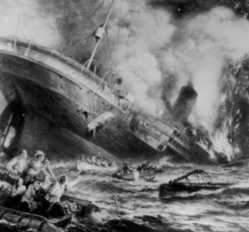 Lusitania sinks