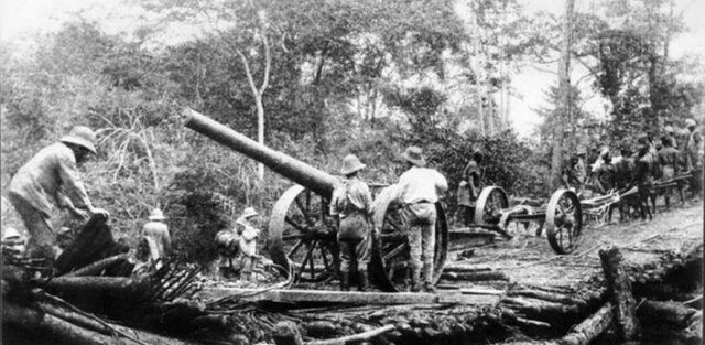 Tropas belgas ocupan Tabora en África Oriental Alemana.