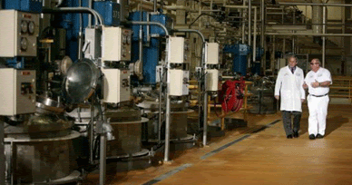 Producción de proteasa a escala comercial.