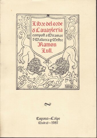 Llibre de l'ordre de cavalleria