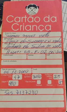 Com as vacinas em dias desde neném