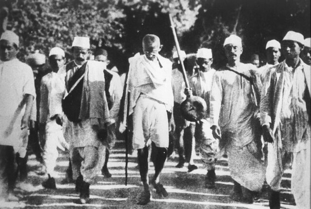 Mahatma Began a peaceful revolution