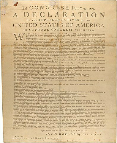 Declaration of Independence is Signed