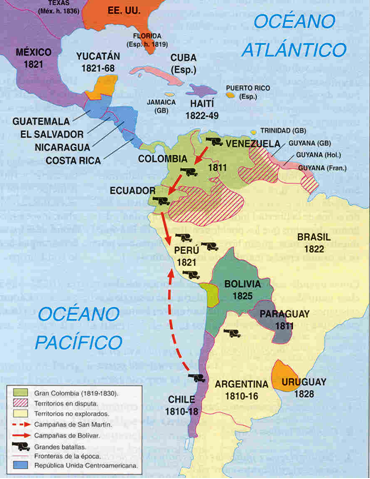 La independencia de la América Hispana (1808-1826)