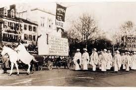 woman's suffrage march in Washington