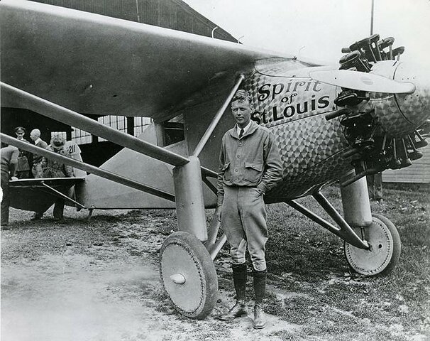 Charles Lindberg completes solo flight across the Atlantic