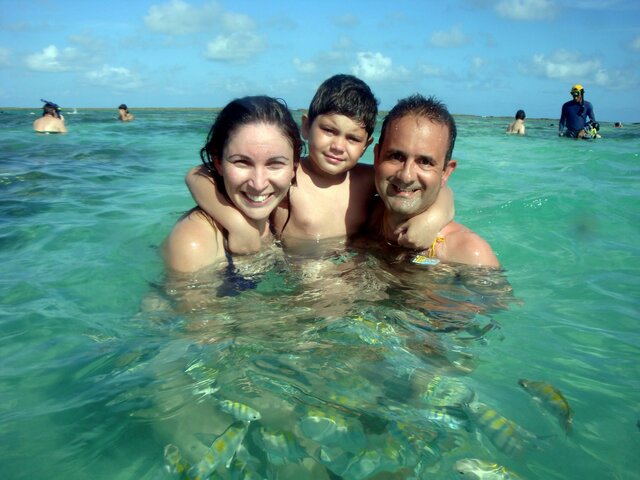 Fui a praia pela primeira vez