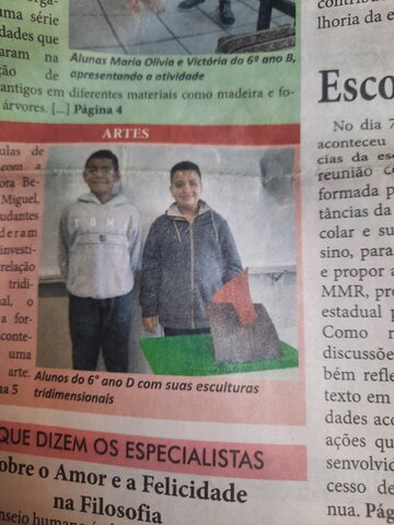 Fatos educacionais - Apareci no jornal da Escola