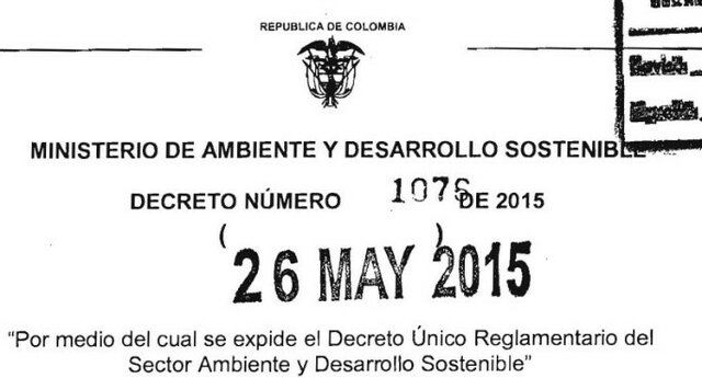 Decreto 1076 de  2015