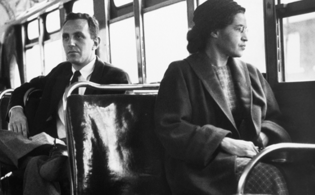Rosa parks protest segregation on buses
