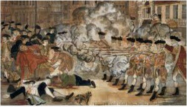 1770: British troops fire on colonists in Boston Massacre
