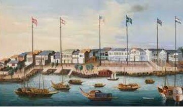 1784: America ships being trading with China at the port of Canton