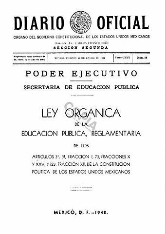 Se expidió la primera Ley Orgánica de Educación, reglamentaria del Artículo 3°