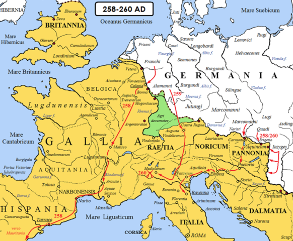 LE TRIBU' DEI FRANCHI SI STANZIANO LUNGO IL RENO