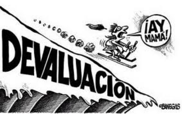 Desde este año hasta 1982 se presenta una devaluación del colón, de 8,6 colones a 39,8 colones por dólar.