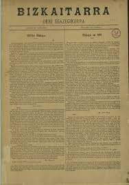 Arana comenzó a publicar el Bizkaitarra