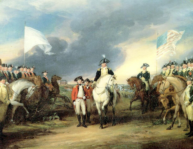 Cornwallis surrenders at Yorktown, making the end of the Revolutionary War