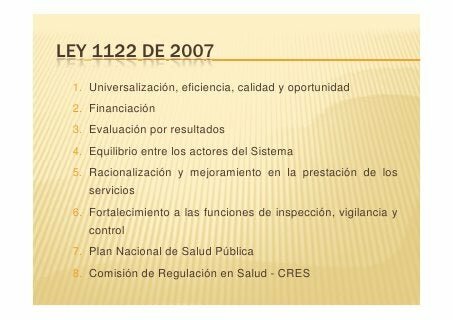 Ley 1122 de 2007