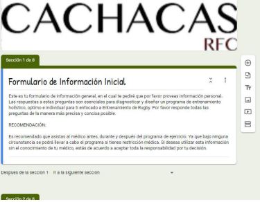 Formulario diagnóstico