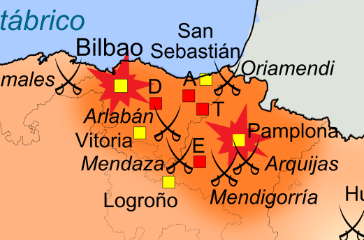 El general carlista Tomás de Zumalacárregui logra tomar todo el territorio vasco excepto las capitales