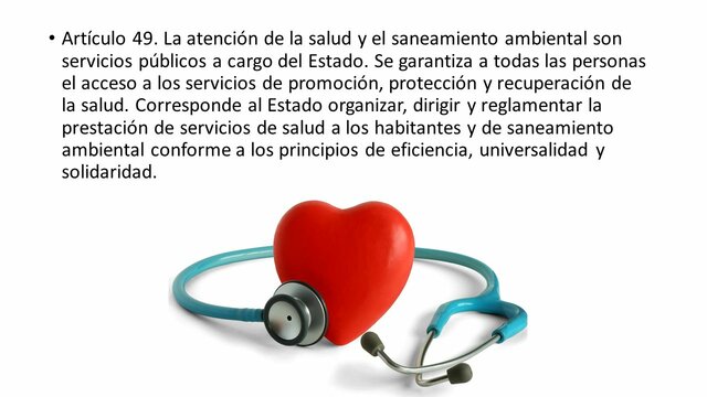 Concepto de Promoción de la Salud: Articulo 49 de la Constitución Política de 1991.