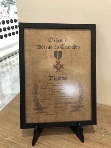 Ganhou o diploma Ordem do Mérito do Trabalho
