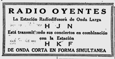 HKF la primer emisora comercial del País