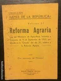 REFORMA AGRARIA DE 1932