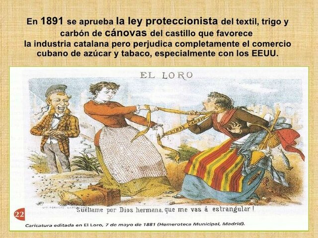 Cánovas aprueba el Arancel Proteccionista