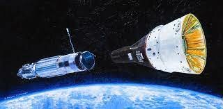 First docking of two spacecraft