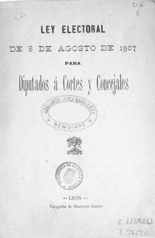 Ley electoral de 1907 (introduce la obligatoriedad del voto)